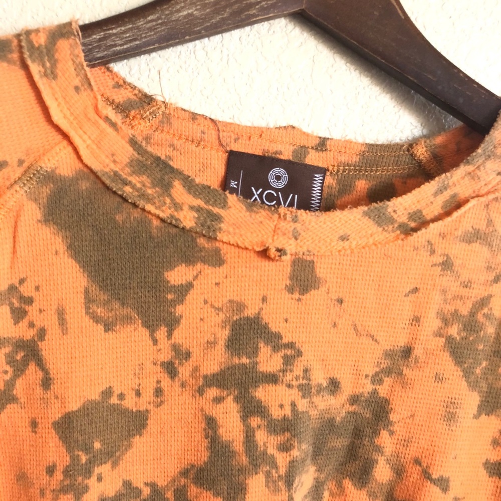 XCVI II Orange Tie Dye Sweater Shirt Top - Picture 6 of 6